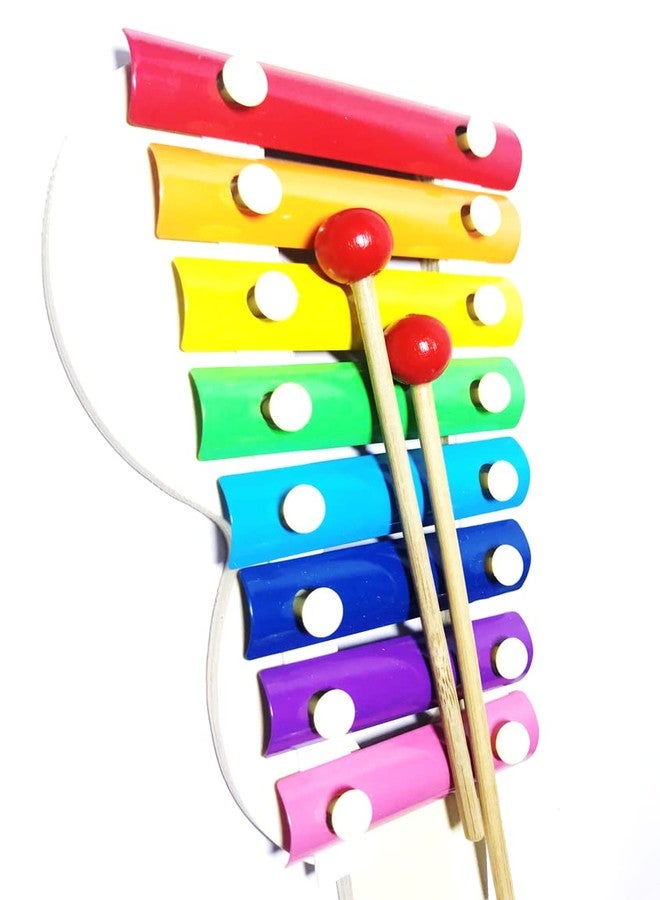 Cutrunn Wooden Handmade Xylophone Musical Toy with 8 Notes, Multicolour, 1 Xylophone, 2 Sticks - Image 3